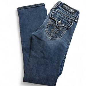 Rock Revival Debbie Bootcut denim blue jeans western punk grunge size 27